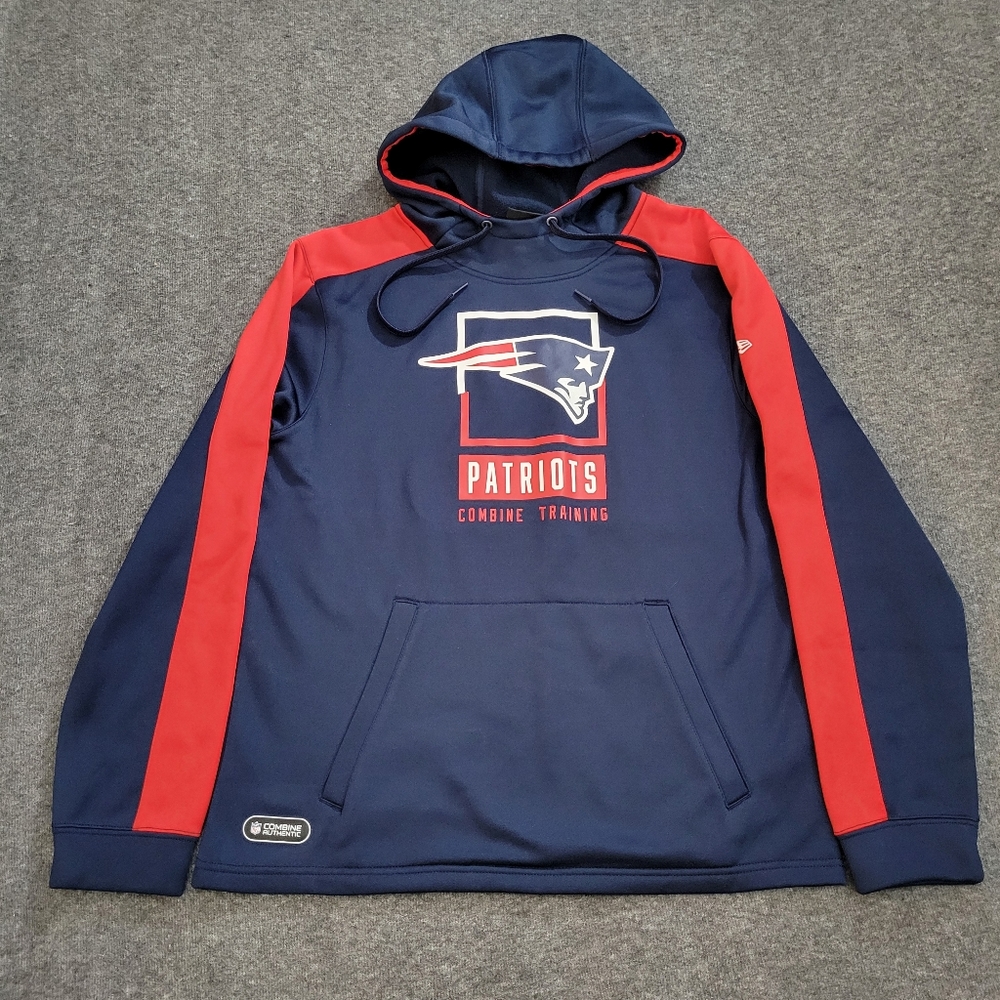 New England Patriots Hoodie Mens Size Medium Blue NFL New Era Sweater